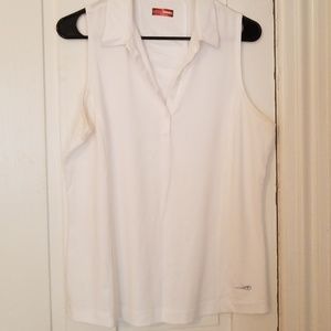 White collared tank top